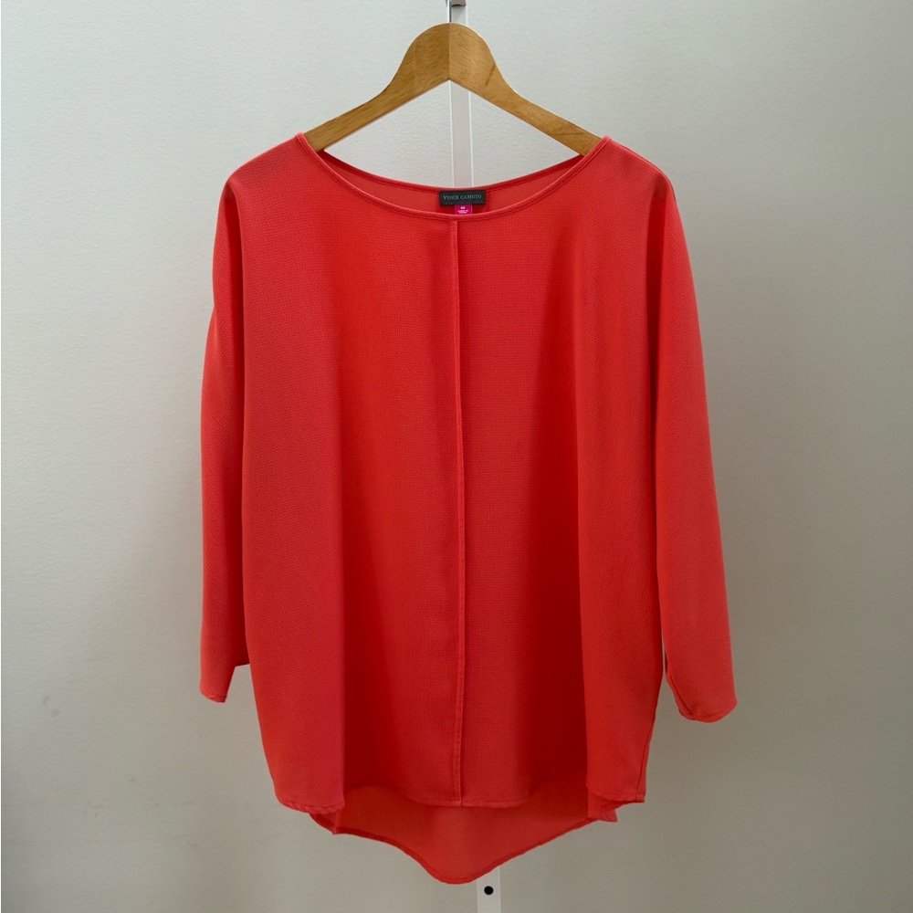 VINCE CAMUTO Blouse Orange/Red Size M